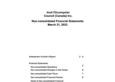 Inuit Circumpolar Council (Canada) Inc. – Financial Statements March 31, 2023