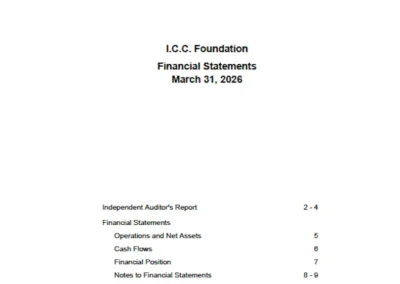 I.C.C. Foundation – Financial Statements March 31, 2026