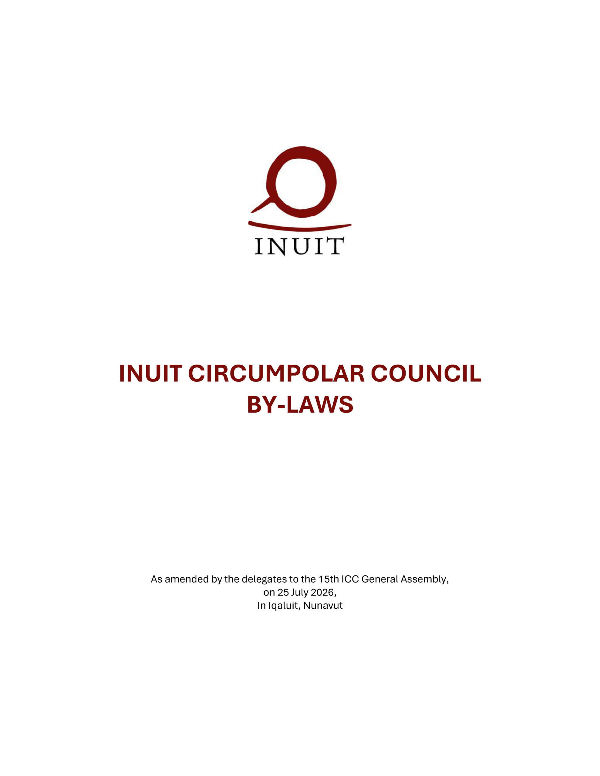 Pages from 2026-07-25-ICC By-laws | Inuit Circumpolar Council Canada Logo of the Inuit Circumpolar Council: a red circular symbol above a curved line, with the word INUIT beneath.