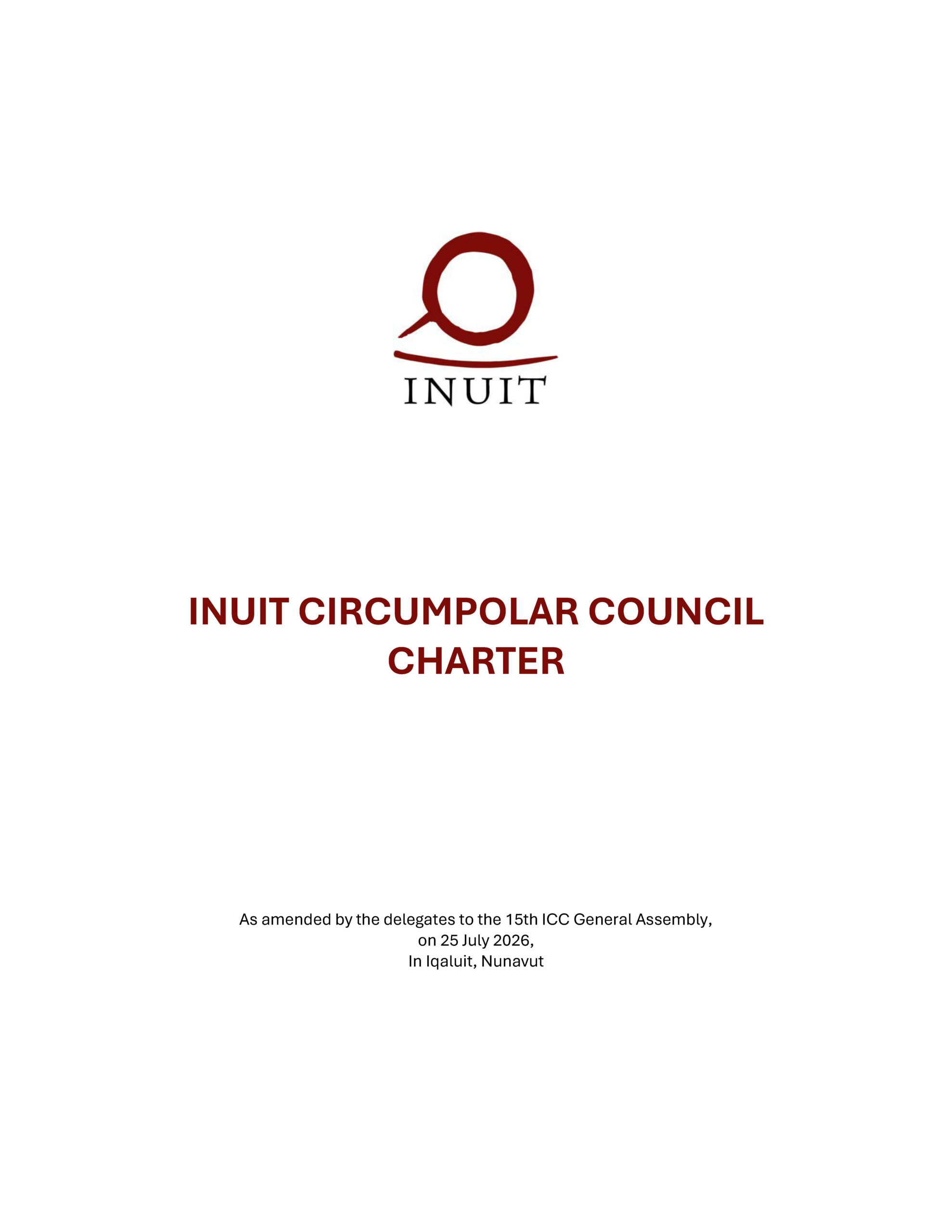 Pages from 2026-07-25-ICC Charter | Inuit Circumpolar Council Canada Inuit Circumpolar Council logo: red circular emblem with a curved underline above the word INUIT on a white background